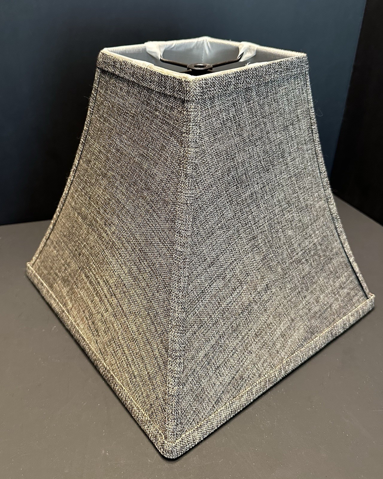 Small Squared Brown Fabric Lamp Shade, Approximately 11 x 11 Inches gallery