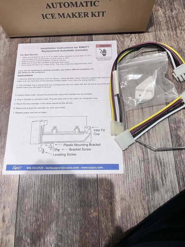 SUPCO RIM277 Automatic Icemaker Service Kit, Open Box gallery