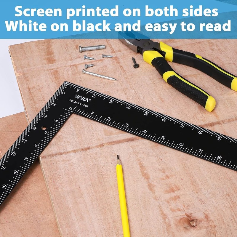 Carpenter Framing L Shape Square, 16 inch x 24 inch, Steel Black Finished gallery