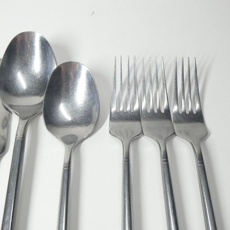 Hampton Silversmiths Ritz Flatware Lot 11pcs Stainless Forks Spoons Knives gallery