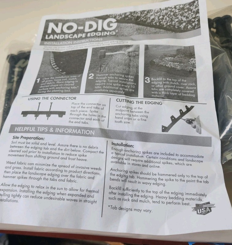 ​EasyFlex 3100-100C No-Dig Landscape Edging Kit 100ft x 1.7in Black Dimex NEW gallery