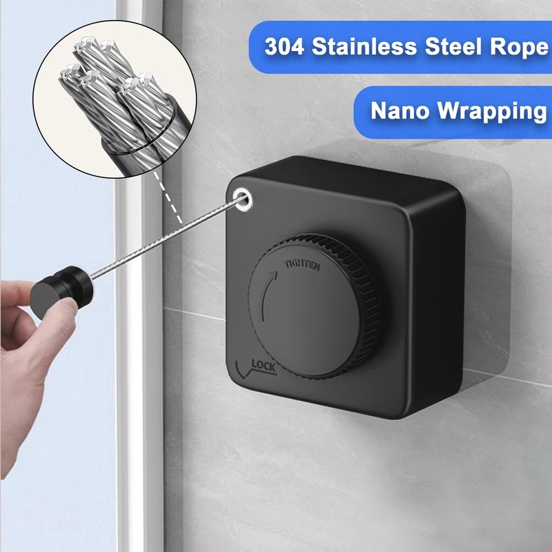 Compact Mini Retractable Clothesline,Heavy Objects-15.1FT gallery