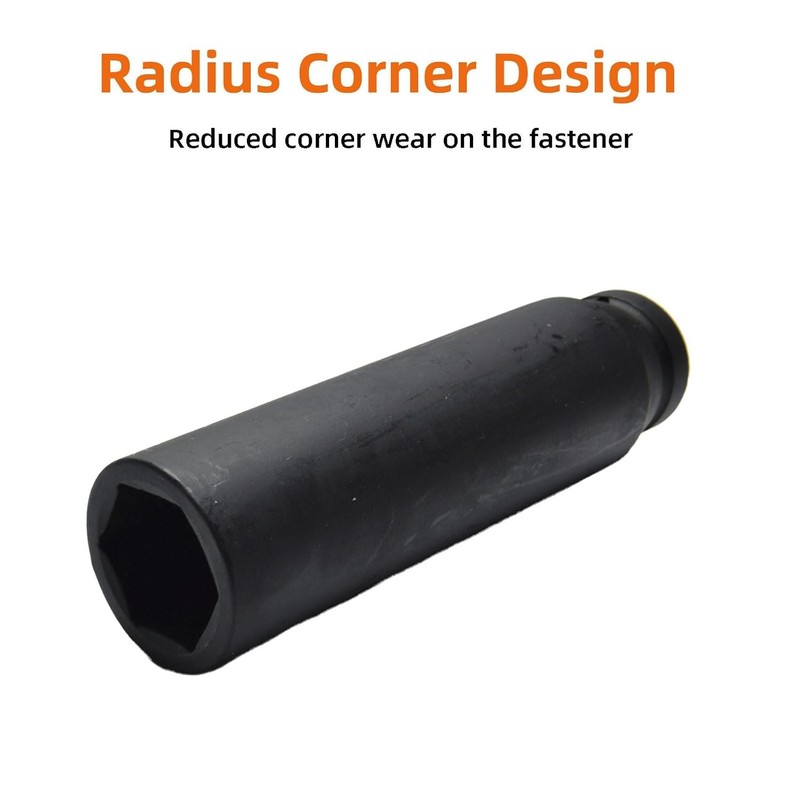 3/4" Drive 1 1/2" Extra Deep 6 Point Impact Socket 200mm Long Inch Bar Socket gallery