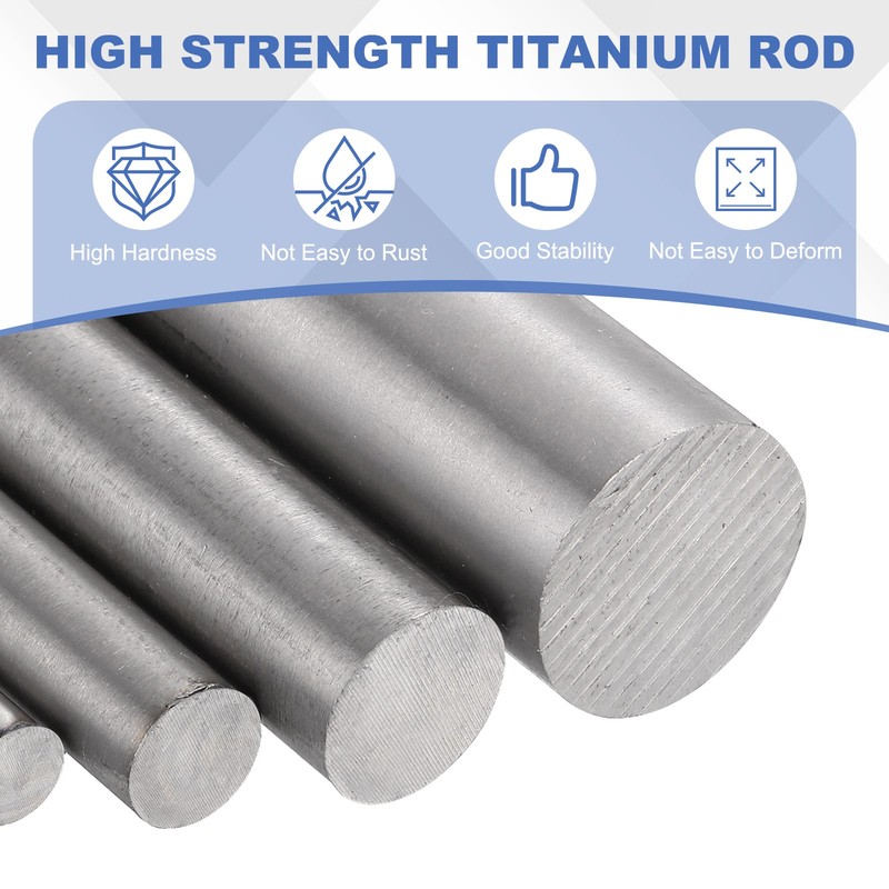 2 Piece Titanium Round Bar, 0.35" (9mm) x 8" for TA2 gallery