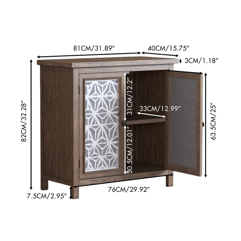 Rustic Pine Solid Wood Accent Chest Antique White Brown Transitional Storage gallery