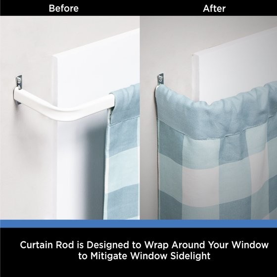 (2 pack) Mainstays 3" Basic Metal Wrap Around Adjustable Curtain Rod gallery