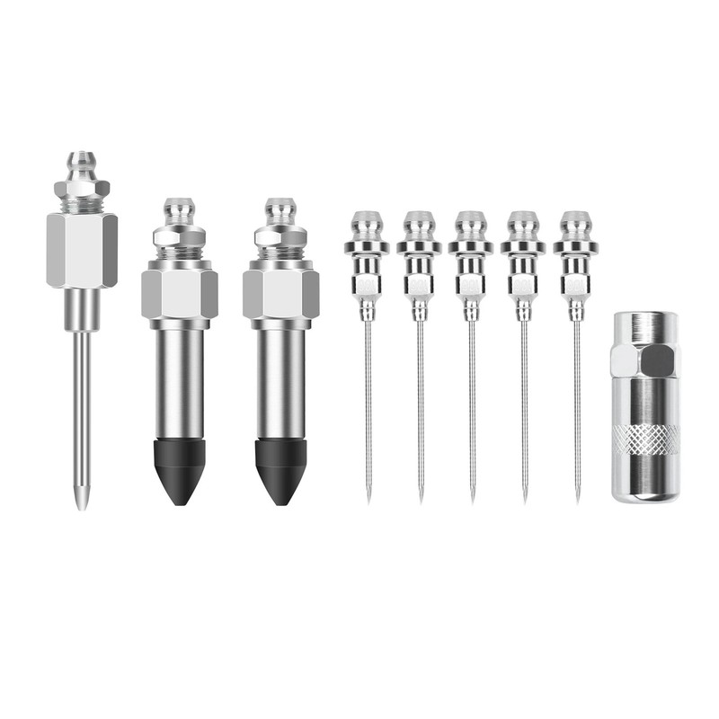 9Pcs Grease Needle Nozzle Kit for Precision Lubrication Maintenance with Adapter gallery