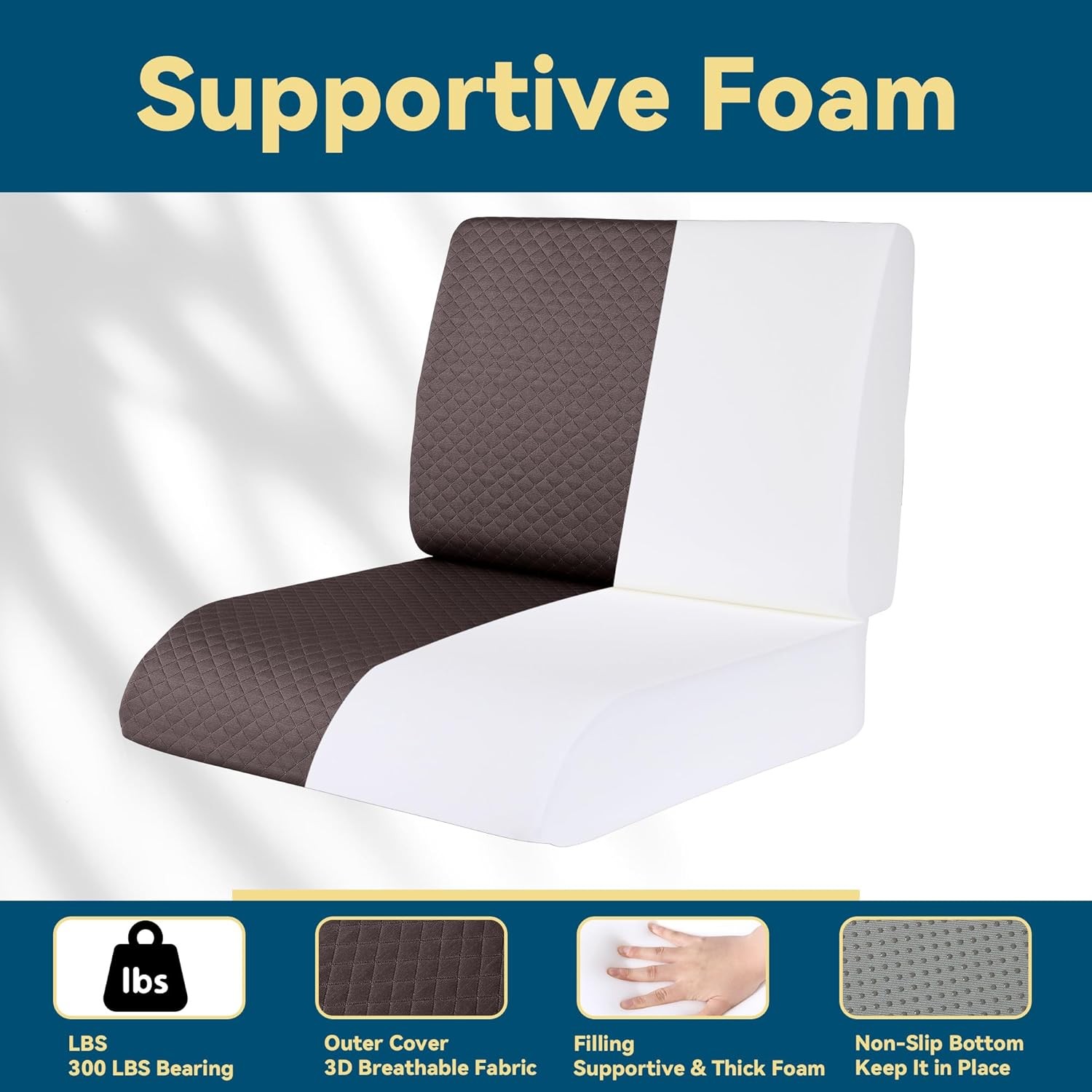 Extra Thick Recliner Chair Cushion with Lumbar Support Pillow for Elderly gallery