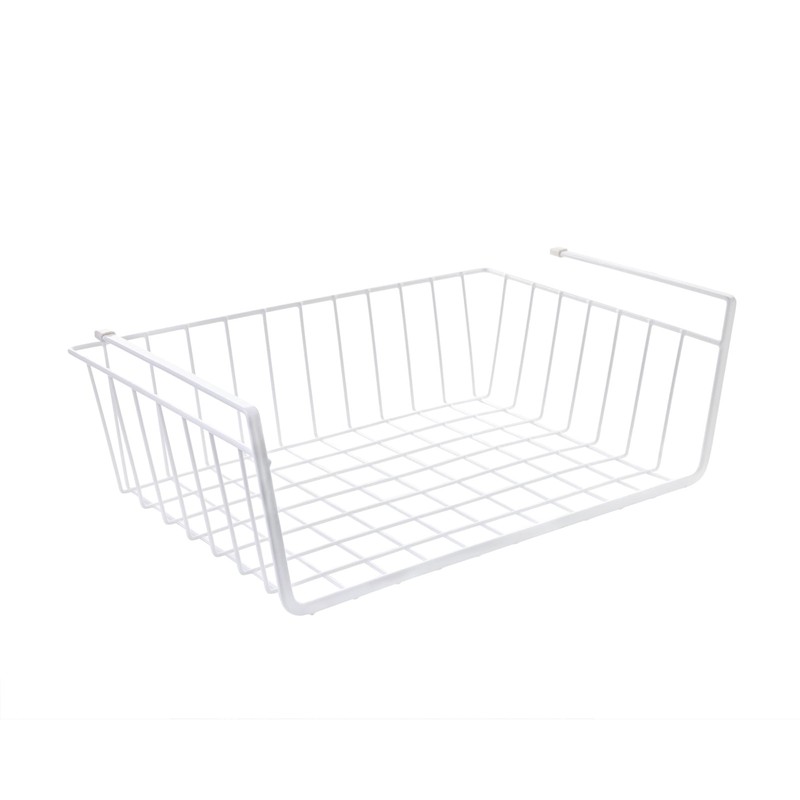 Wire Under-Shelf Storage Baskets,Cabinet and Pantry Shelf Organizer,2 Pack,White gallery