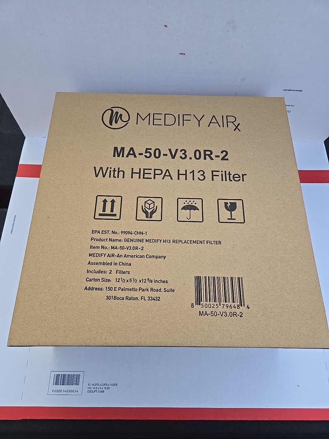 Pack Of 2-Genuine Medify H13 Filter for MA-50 Air Purifier. New In Box gallery