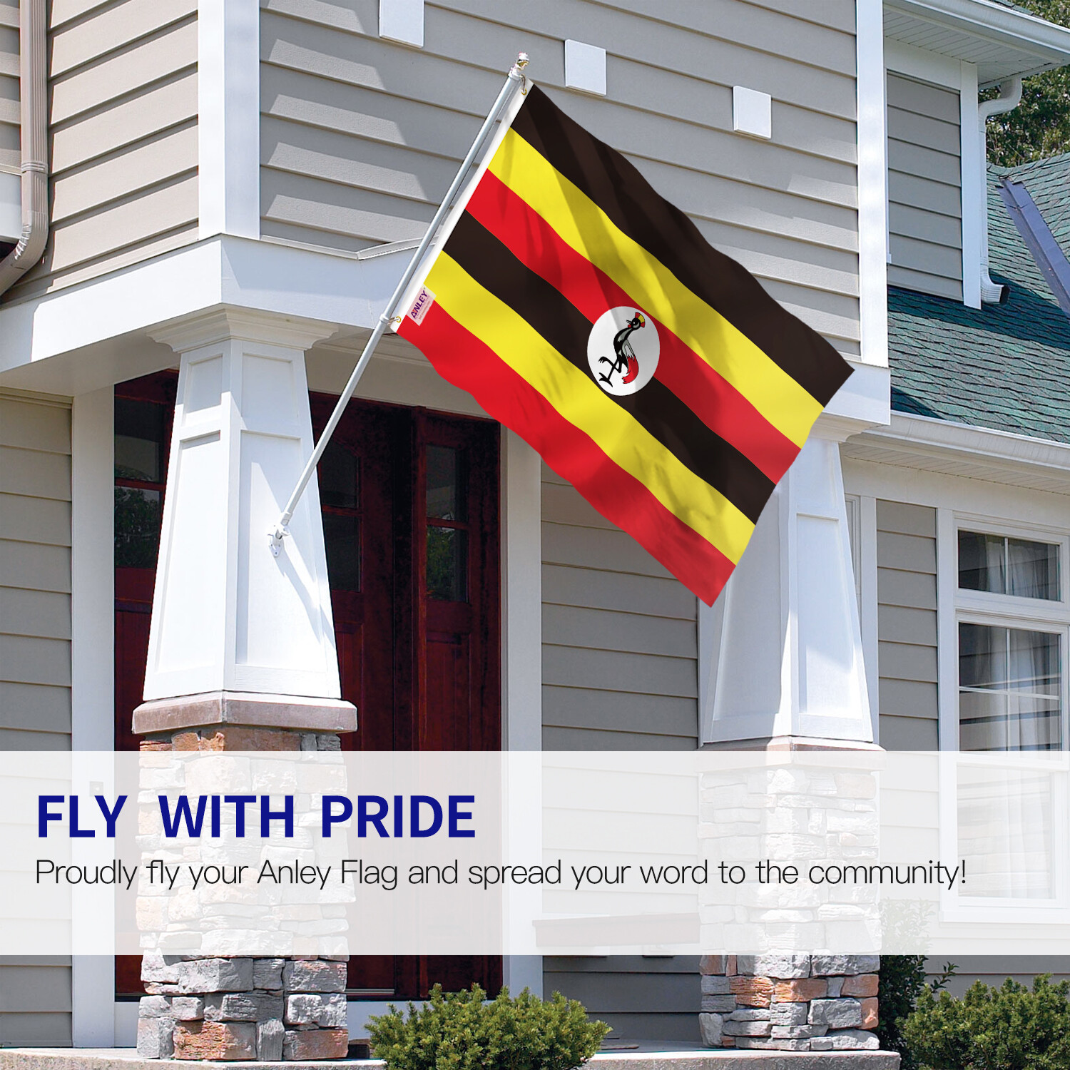 Anley Fly Breeze 3x5 Ft Uganda Flag - Republic of Uganda Flags Polyester gallery