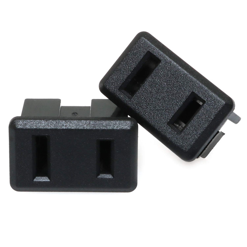 US Socket 5PCS 2 Pins 15A/125V AC Panel Mount Power Outlet Industrial Plug Power gallery