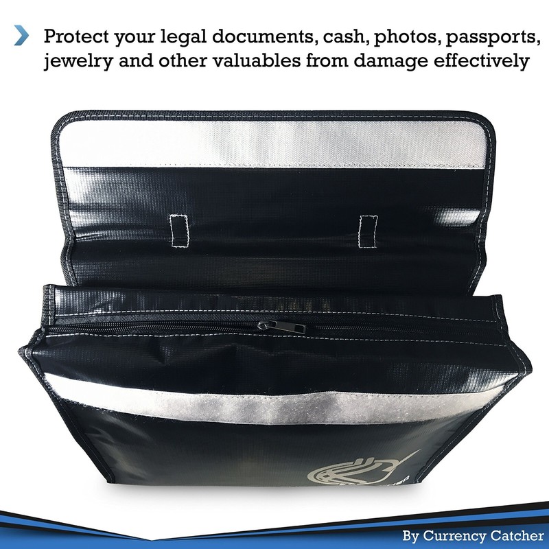 Fireproof Bag - Large 15x11x3in Fire Proof Bag Protect Documents, Money, Jewelry gallery