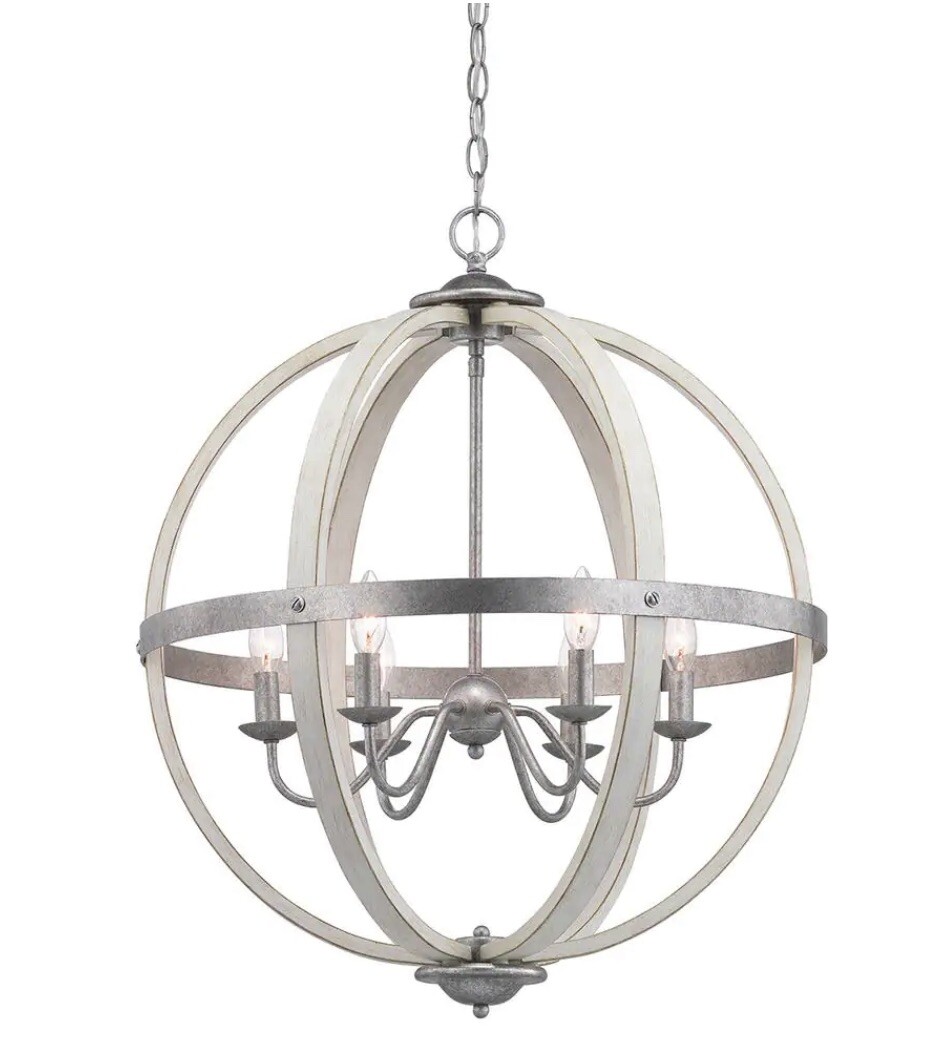 Home Decorators Collection 1004HDCGLDI Keowee 6-Light Galvanized Orb Chandelier gallery