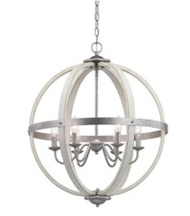 Home Decorators Collection 1004HDCGLDI Keowee 6-Light Galvanized Orb Chandelier