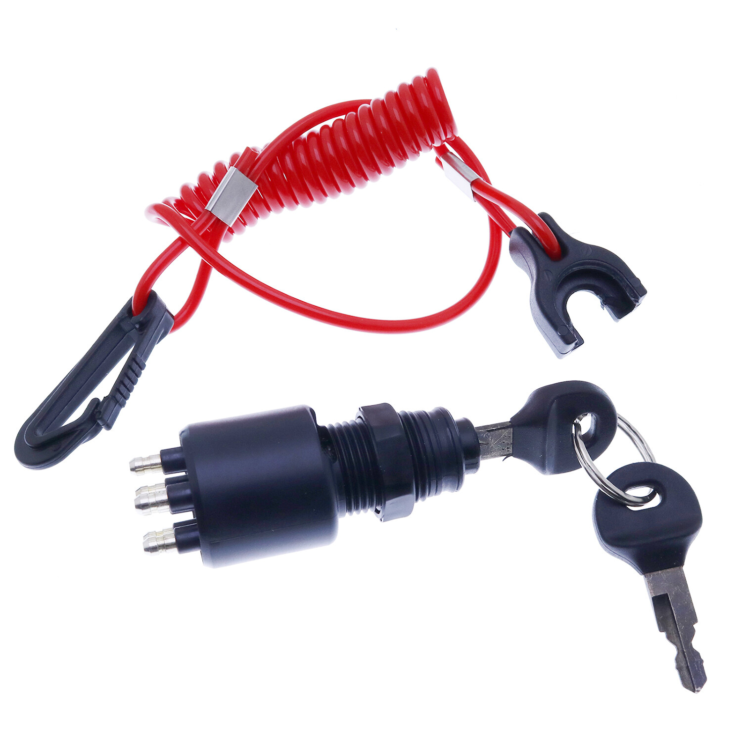 Replacement Johnson Evinrude Key Switch w/Lanyard 5005801 Push to Choke BRP OMC gallery