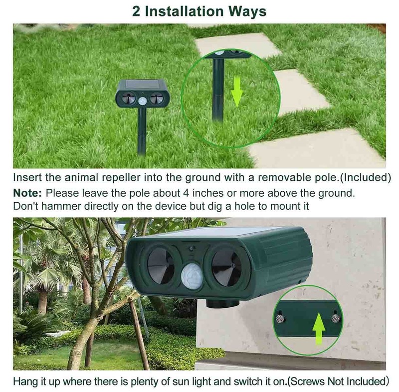 For Ultrasonic Mouse Repellent Squirrel Repeller Rodent Detector Rat Deter US gallery