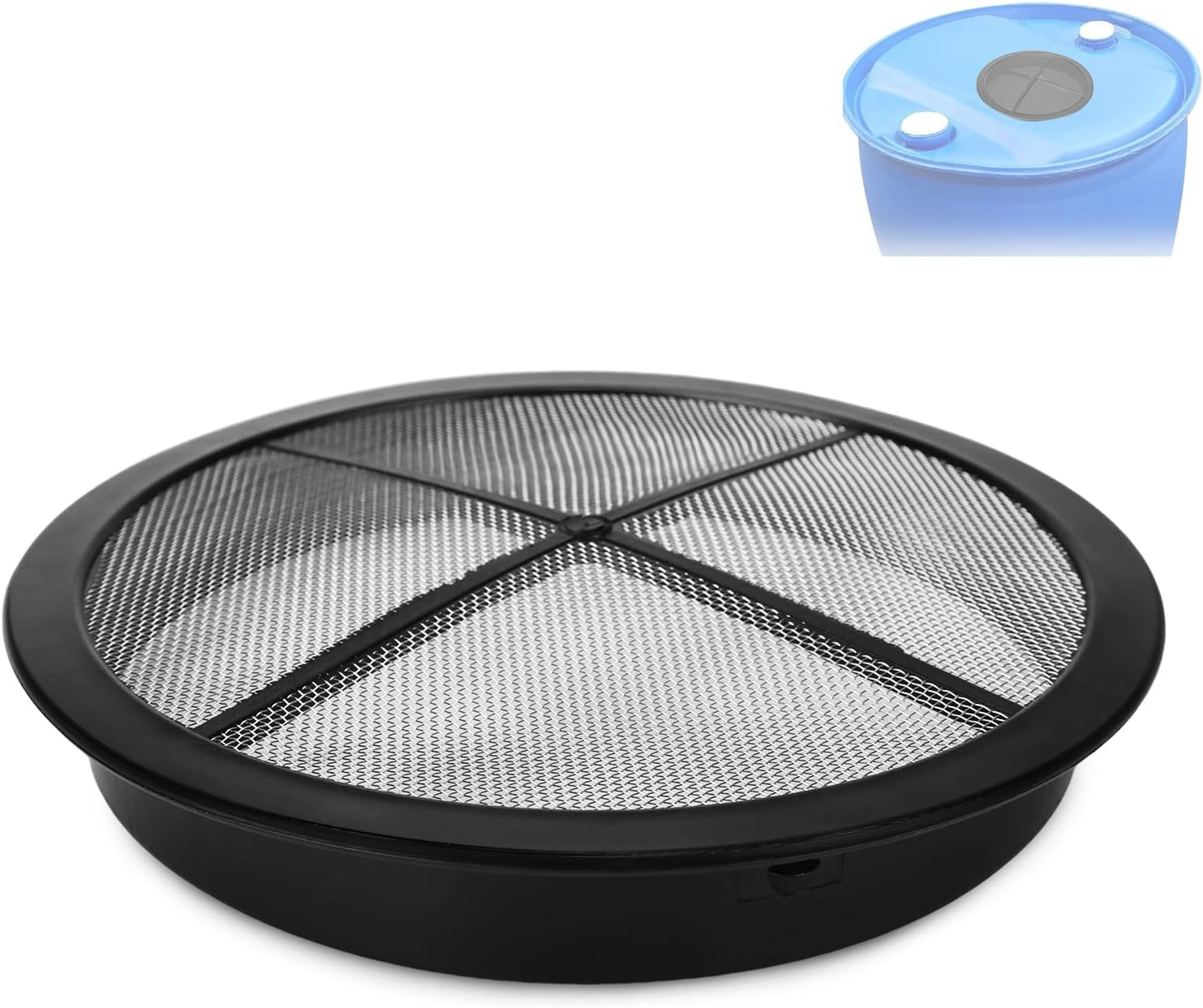 Rain Barrel Screen Filter Cover Lid for Rainwater Collection System - 6 Inch rou gallery