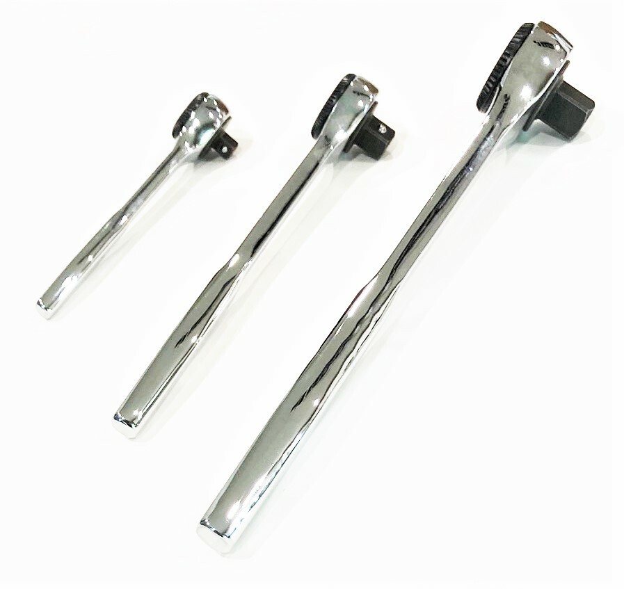 3pc BLACKHAWK PROTO THIN PROFILE FULLY POLISHED RATCHET SET 72 TOOTH 1/4 3/8 1/2 gallery