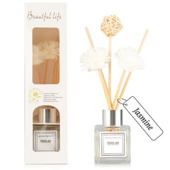 Reed Diffuser Set, 1.7 fl oz Scent with Sticks, Jasmine White