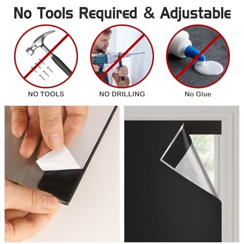 2Packout Roller Window Shades, Cordless Blinds for 36"W x 72"H x2pack Black gallery