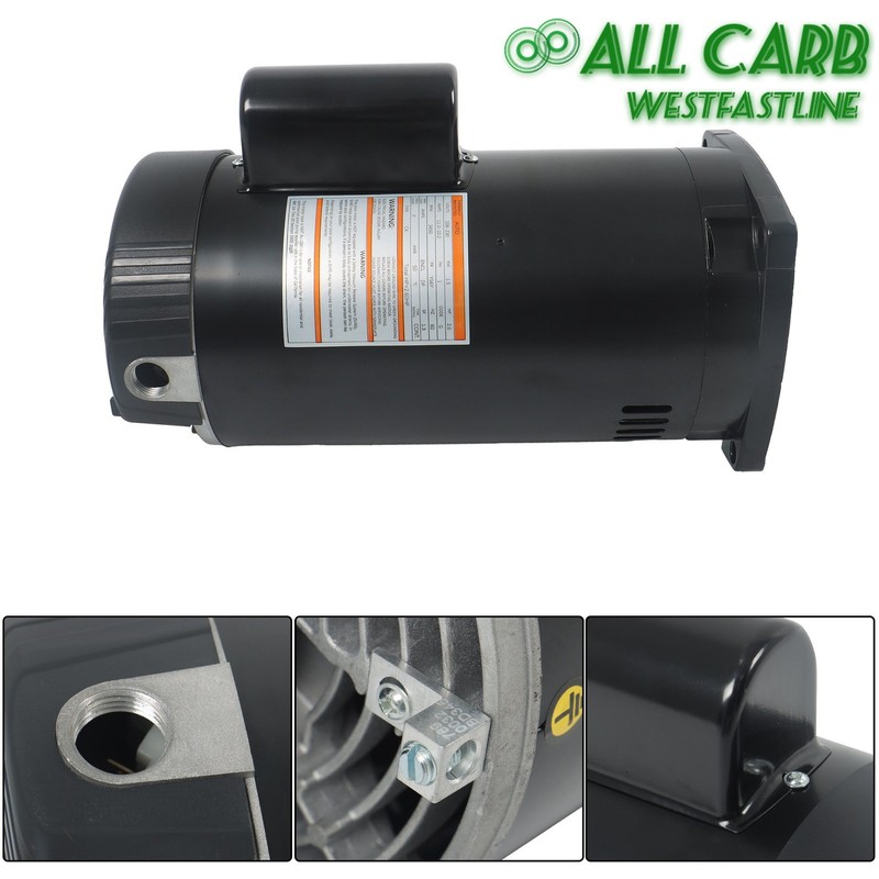 2 HP B2843 Square Single Speed Pool Pump Motor and Seal Kit 3450RPM 230V gallery
