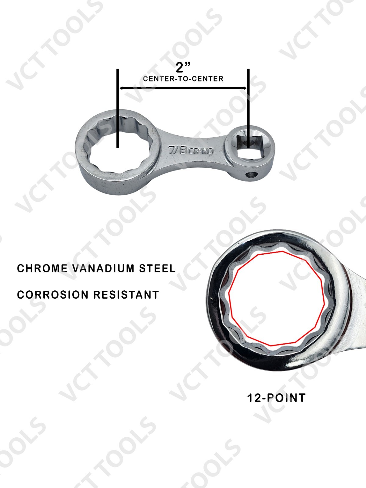 VCT 12-piece Standard 12-point Box End Torque Extension Adapter Set 5/16-7/8" gallery