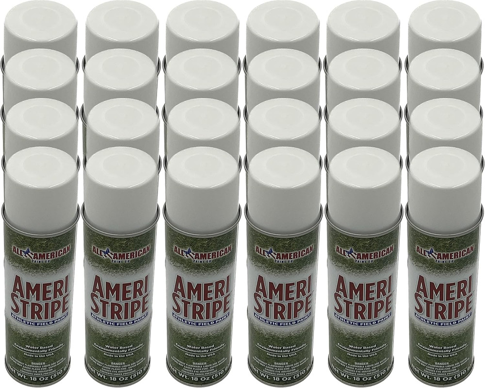 White Athletic Grass Field Marking Spray Paint - 2 Case Pack (24 Cans) 18 Oz of