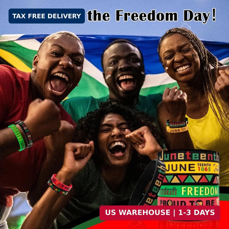 Juneteenth Bracelets Bulk 30PCS Freedom Day Juneteenth Party Favors Gifts Patrio gallery