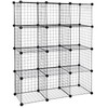 Wire Cube Storage Organizer Shelving 12-Cube Wire Shelves Rack Modular Bookshelf gallery