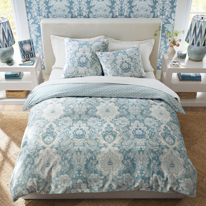 Pottery Barn Kravet Arboretum Petite Floral Reversible Euro Shams gallery