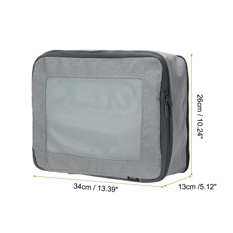 Compression Packing Cube 34x26x13cm Travel Luggage Organizers Bag Grey gallery