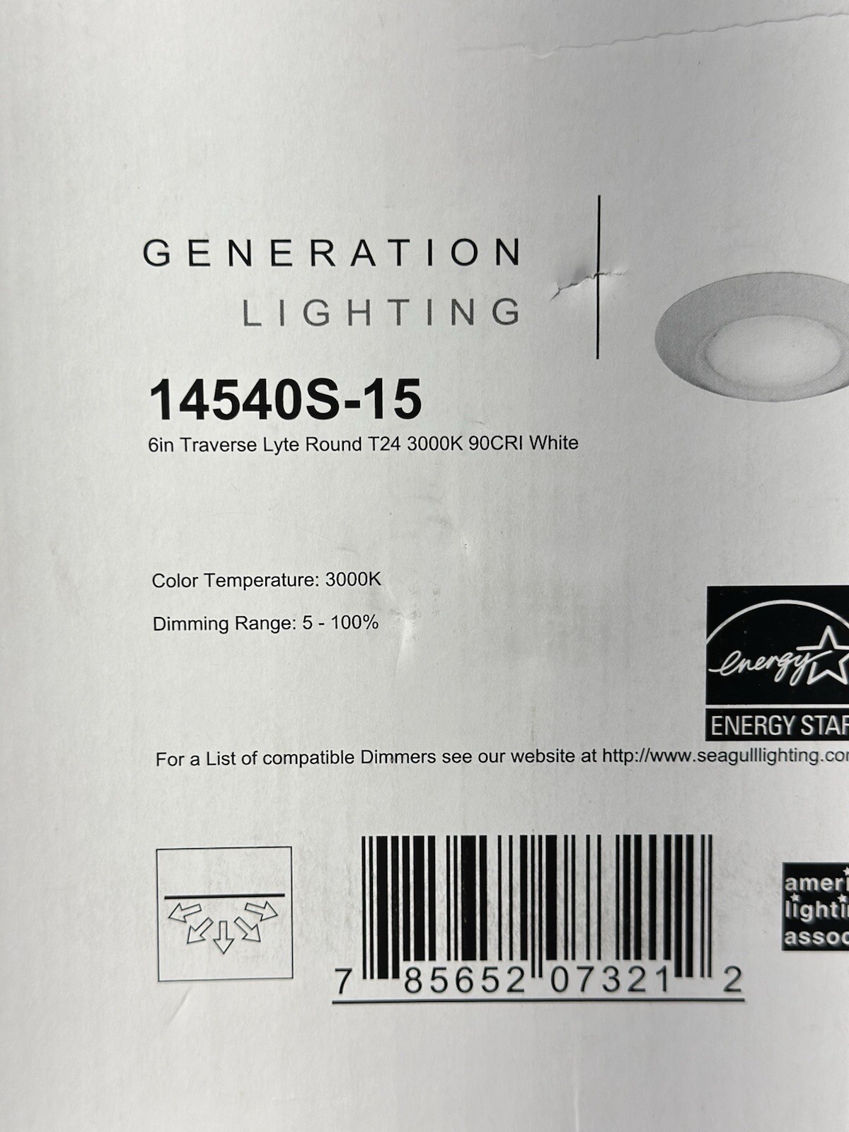 Sea Gull 14540S-15 Traverse Lyte LED Downlight gallery
