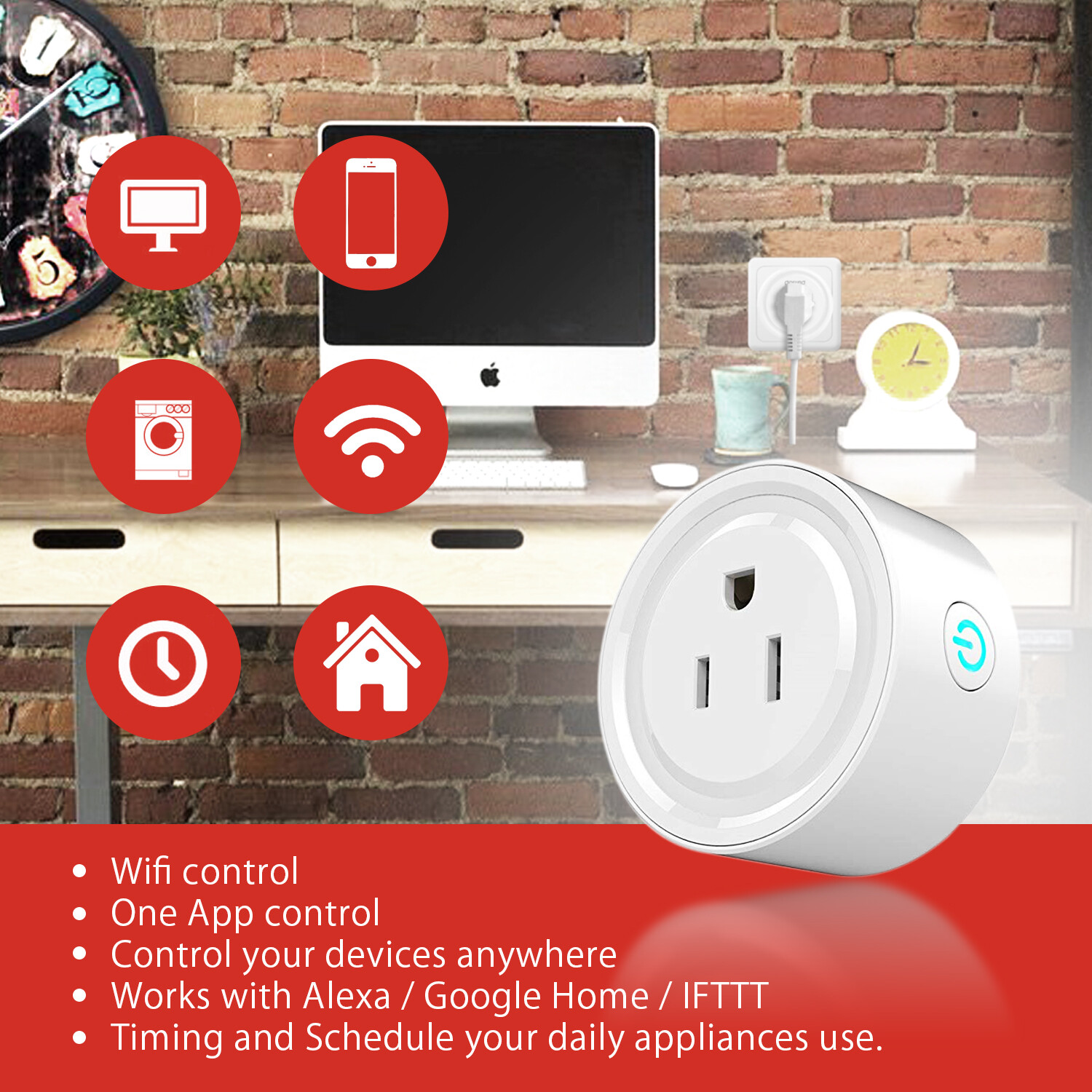 NEW ERA Smart mini WiFi Plug outlet works with Google Home Echo Alexa Remote gallery