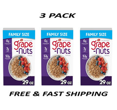 (3 PACK) Post Grape Nuts Original Breakfast Cereal, Crunchy Breakfast 29 oz Box.