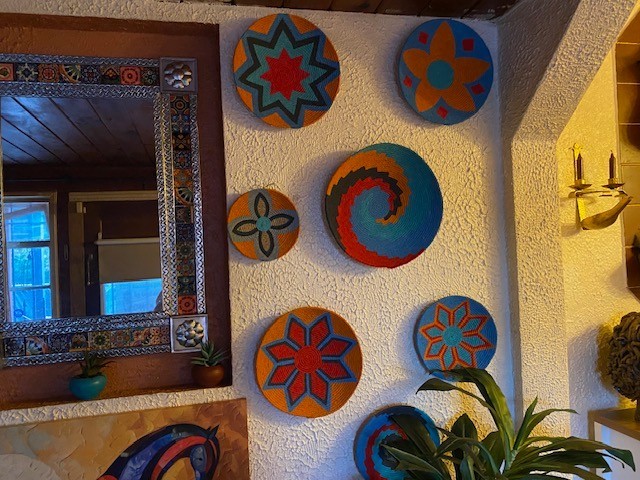 WALL BASKET SET OF 7, BOHO HANDMADE AND PAINTED FROM TURKEY!~ #2 gallery