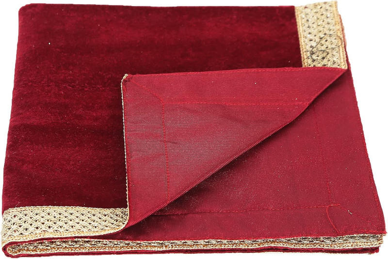 Small Solid Color Velvet Cloth for Multipurpose Use (Red) gallery