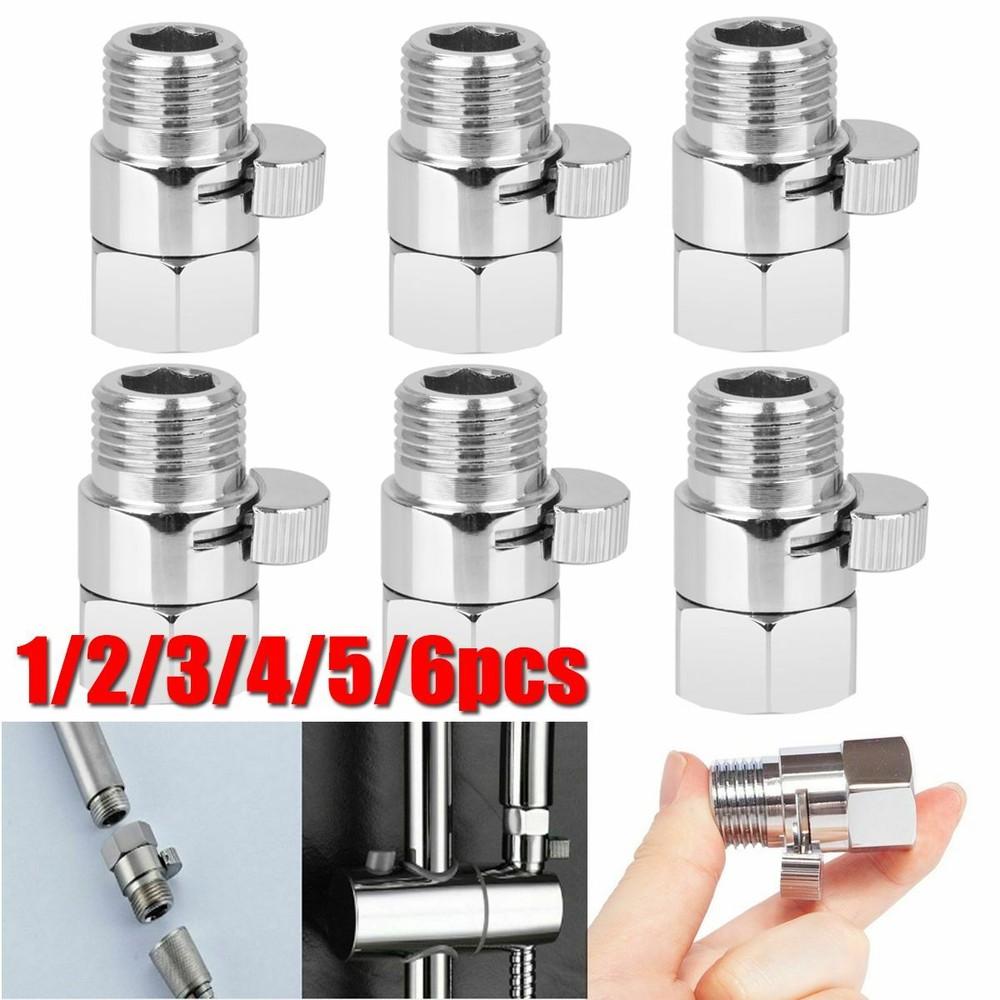 1/2/5/6PCS G1/2" Flow Quick Control Shut-OFF Valve Shower Head Hand Water Saver