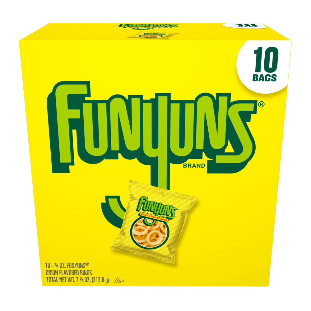 Funyuns Onion Ring Flavored Snack Chips, 10 Count Multipack