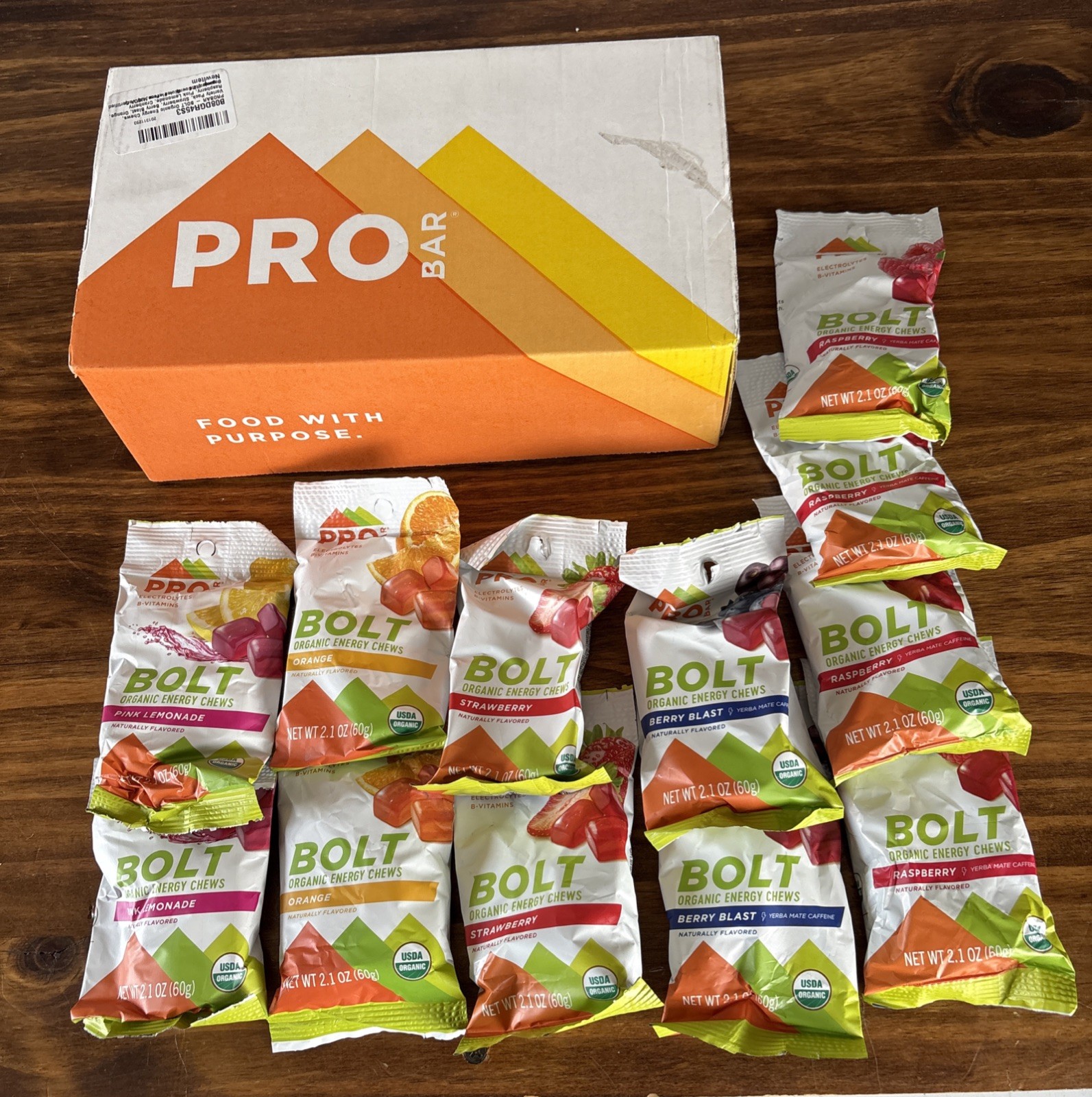 Probar Bolt Energy Chews - Organic Variety Pack - 2.1 Oz - Case Of 12 gallery