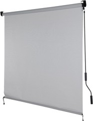 5% Openness Cordless Solar Fabric Roller Shade, 6’W x 8’H Sun Shade for Outdoor