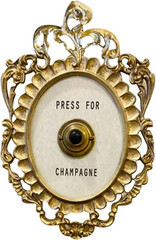 Press for Champagne Button – Door Ring Bell – Champagne Themed Decor, Wall Plaqu