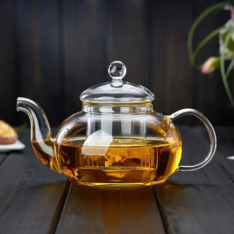 400Ml/1000Ml Filterable Heat-Resistant Thickened Glass Teapot High Borosilicate gallery