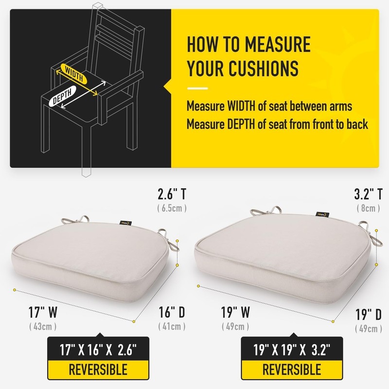 Durable Double-Stitched Gel Memory Foam Cushions - Set of 4 for Everyday Use gallery