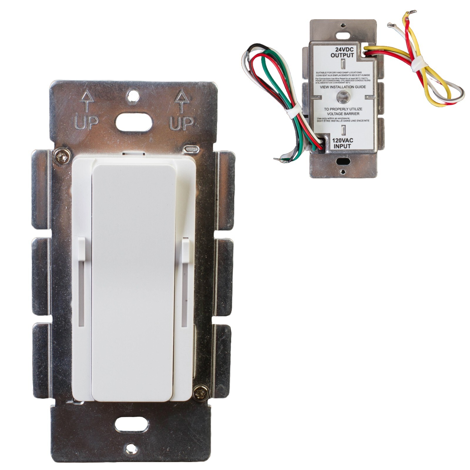 UL listed 24v Dimmable LED driver & CCT dimmer switch 2 in1 rocker for LED light gallery