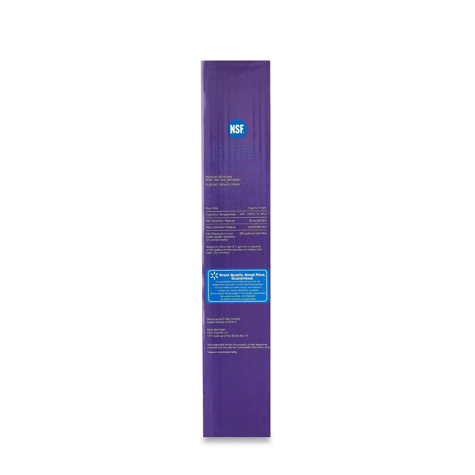 Great Value Replacement Refrigerator Water Filter GE RPWF 1 Pack gallery