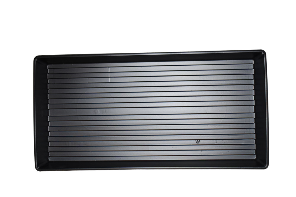 Solid Bottom Trays - No Holes - Black Plastic - Seed Starting Trays - Choose Qty