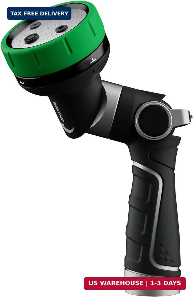 RESTMO Multi-Angle Garden Hose Nozzle with Sprinkler Function, Heavy Duty Water