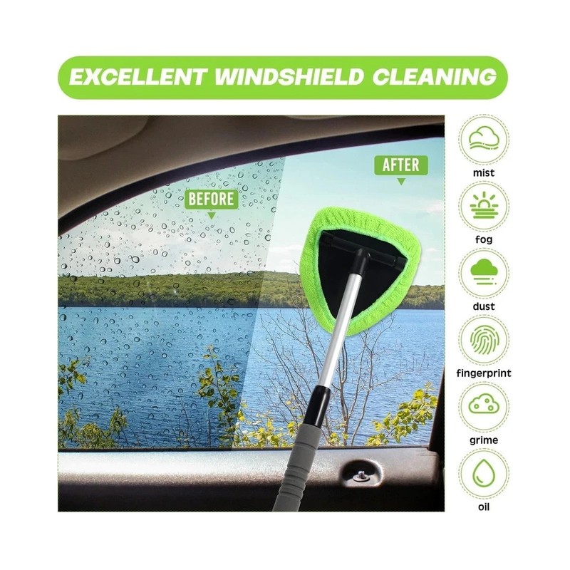 Windshield Cleaning Tool Car Window Glass Wiper Cleaner Brush Pad Extendable gallery