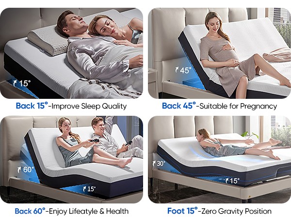 Adjustable Bed Frame Wireless Remote Electric Massage Full Queen King TXL Size gallery